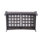Gymojoy Canapé d'extérieur deux places en rotin Wicker Sofa Set