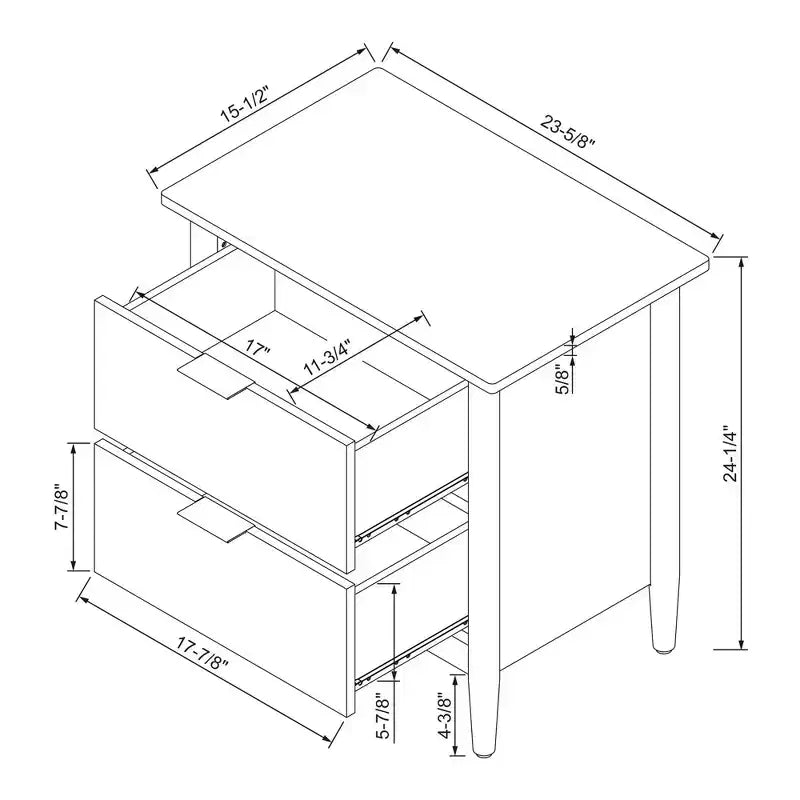 Table de chevet à 2 tiroirs en bois et rotin chêne vieilli - Hearth & Hand™ avec Magnolia