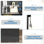 Meuble TV cheminée Bossin 58" avec foyer électrique 18", centre de divertissement moderne pour téléviseurs 65", console TV