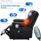 Causeuse inclinable 2 places AECOJOY avec fonction de chaleur et de massage
