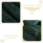 Fauteuil surdimensionné 56,9 W avec repose-pieds, fauteuil de lecture pour chambre à coucher, canapé-lit paresseux, canapé inclinable simple et moderne surdimensionné