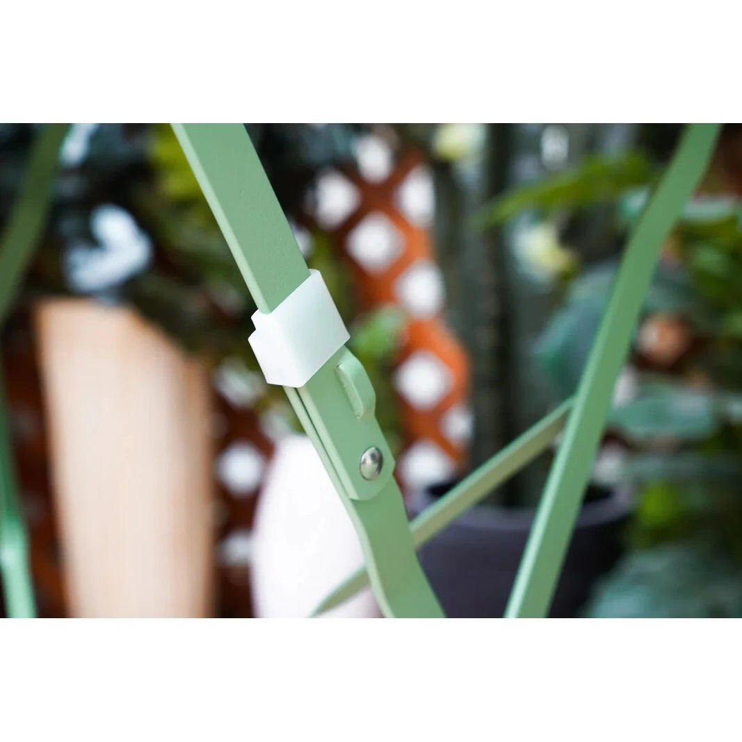 Ensemble bistrot pliant en métal 3 pièces, salon de conversation intérieur/extérieur résistant aux intempéries pour patio, cour, jardin
