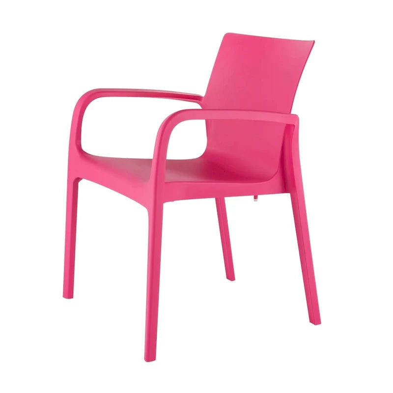 Fauteuil de salle à manger empilable toutes saisons Alissa en résine, lot de 2