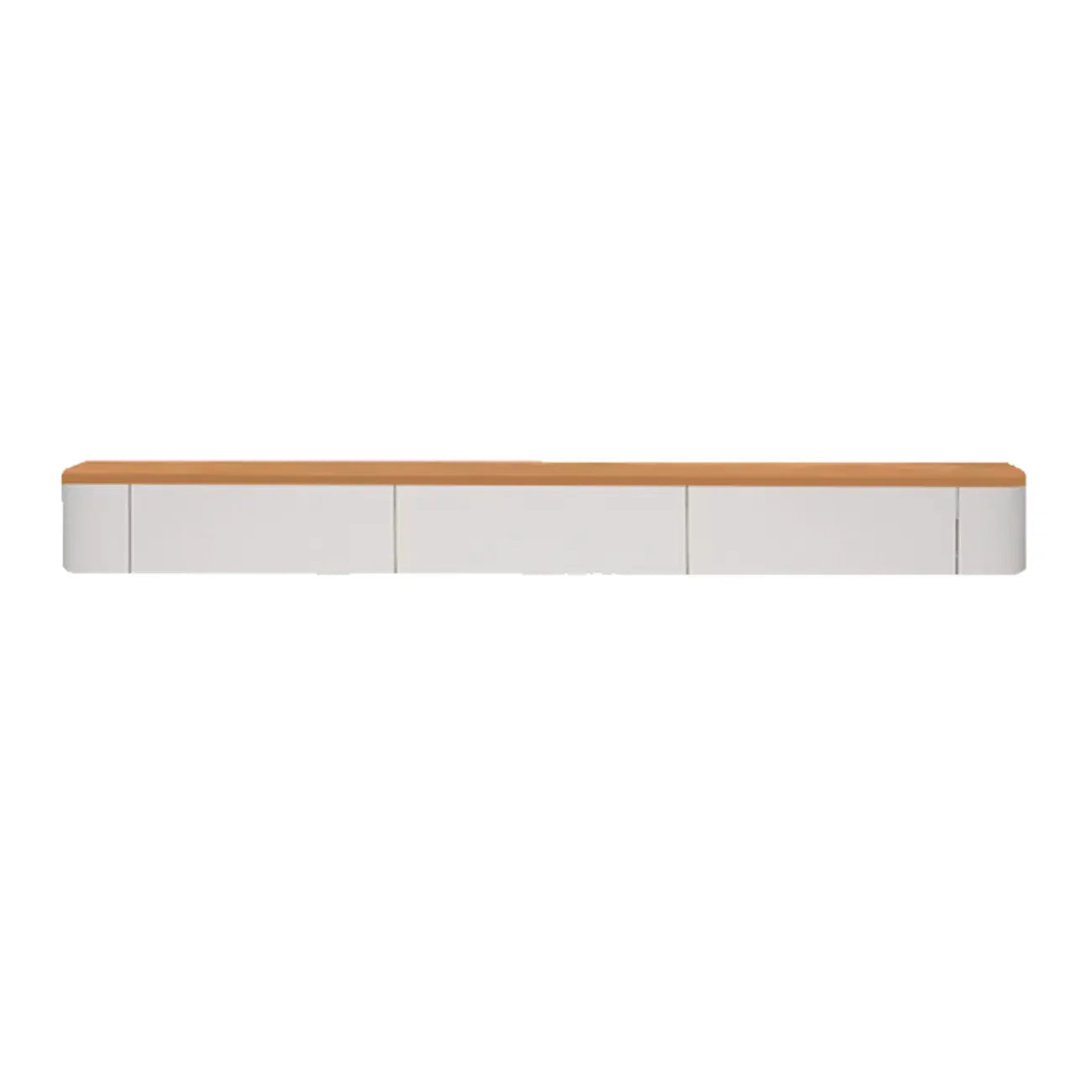 Meuble TV mural contemporain en bois blanc avec tiroirs