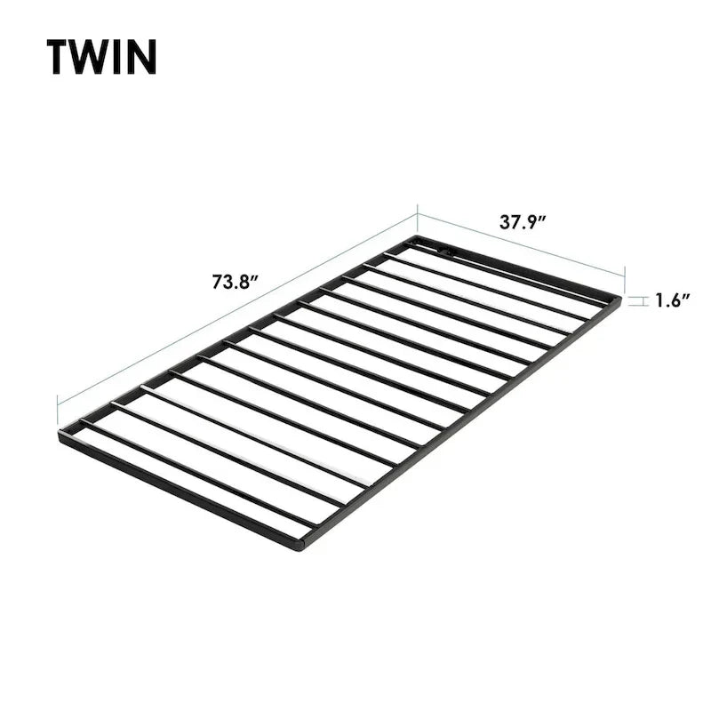 1.6 Inch Metal Bunkie Board Bed Slat Replacement by Crown Comfort