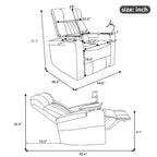 Fauteuil inclinable motorisé de cinéma maison multifonctionnel pivotant à 270°