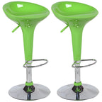 Tabouret de bar pivotant en plastique chromé réglable en hauteur