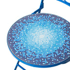Ensemble bistrot pliant en métal Glitzhome pour extérieur, 3 pièces, table et chaises de patio