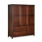 Grain Wood Furniture Armoire Shaker en bois à 3 portes - 60x72x22