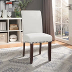 Chaise Parsons Copper Grove Five Bridge Eco en similicuir avec clous