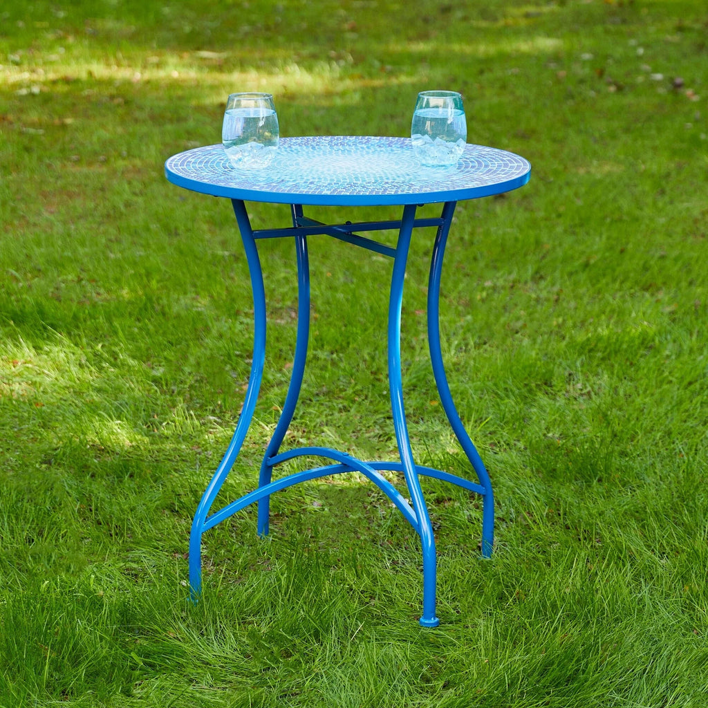 Ensemble bistrot pliant en métal Glitzhome pour extérieur, 3 pièces, table et chaises de patio