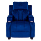 Fauteuil inclinable de luxe pour enfants avec repose-pieds, appuie-tête et 2 porte-gobelets, en microfibre, pour les enfants de 3 ans et plus