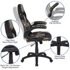 Ensemble bureau de jeu et chaise Emma et Oliver avec porte-gobelet, support pour casque et support pour écran