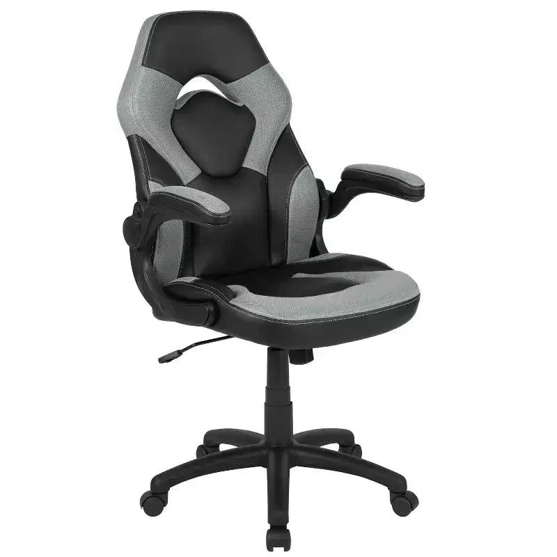 Ensemble bureau de jeu et chaise Emma et Oliver avec porte-gobelet, support pour casque et support pour écran