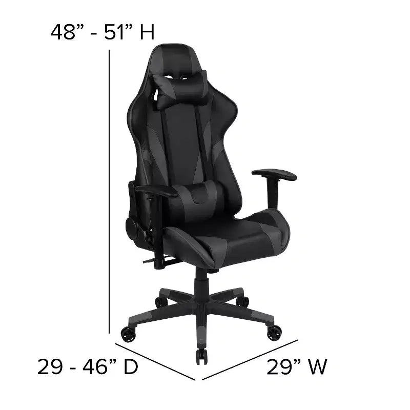 Ensemble Bureau Gaming Emma et Oliver - Support Tasse/Casque/Tapis de Souris Intégré