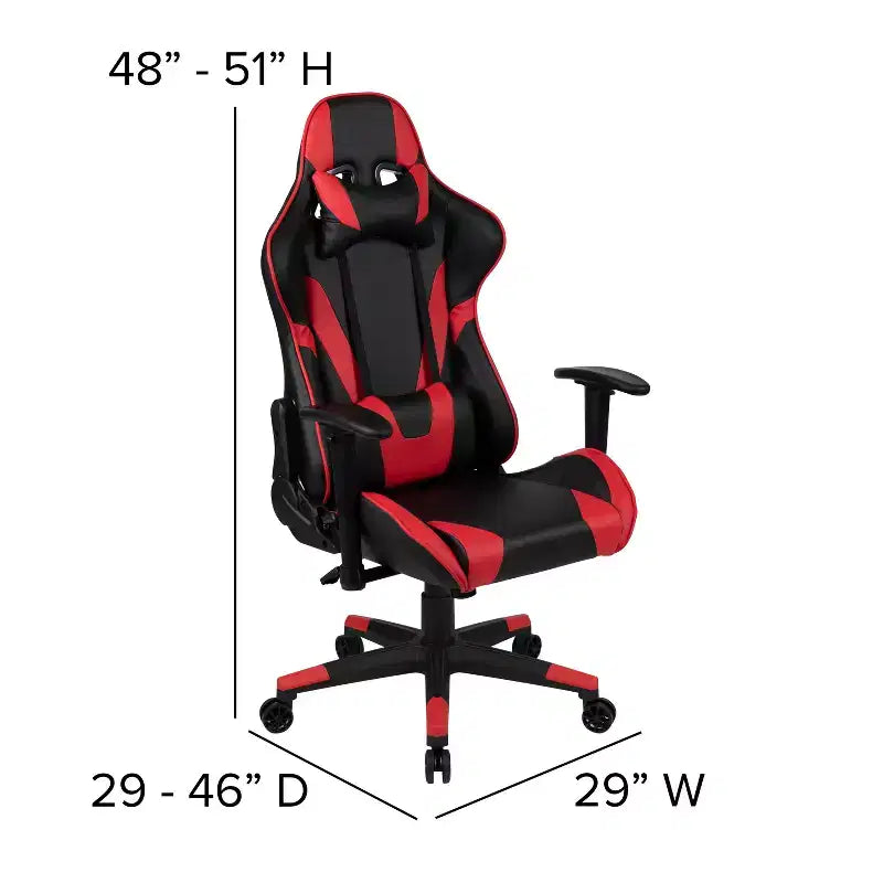 Ensemble Bureau Gaming Emma et Oliver - Support Tasse/Casque/Tapis de Souris Intégré