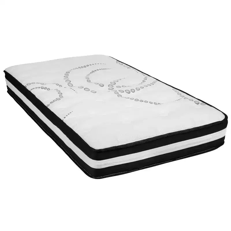 Flash Furniture Capri Matelas Hybride à Ressorts Ensachés de 25 cm, Certifié CertiPUR-US, Confortable pour le Sommeil, Matelas en Boîte