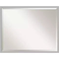 Hera Brushed Framed Bathroom Vanity Wall Mirror Chrome - Amanti Art
