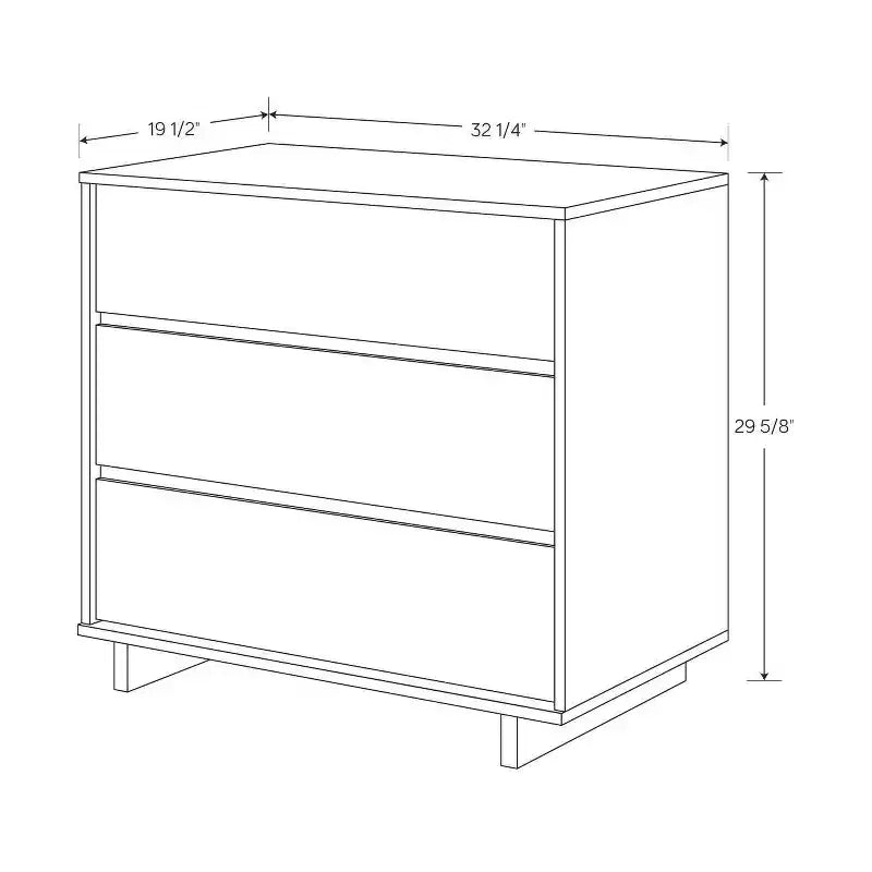 Commode moderne 3 tiroirs de 81 cm – Room Essentials