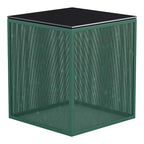 Table d'appoint 24/7 Shop At Home Dervock avec plateau en verre