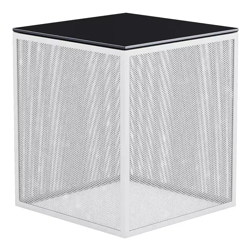 Table d'appoint 24/7 Shop At Home Dervock avec plateau en verre