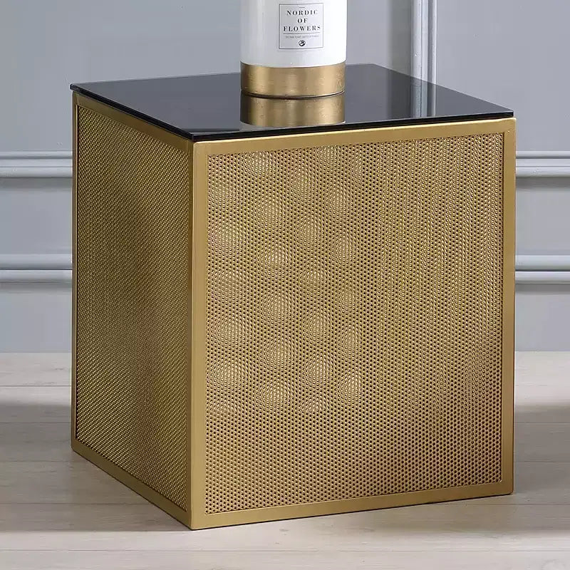 Table d'appoint 24/7 Shop At Home Dervock avec plateau en verre