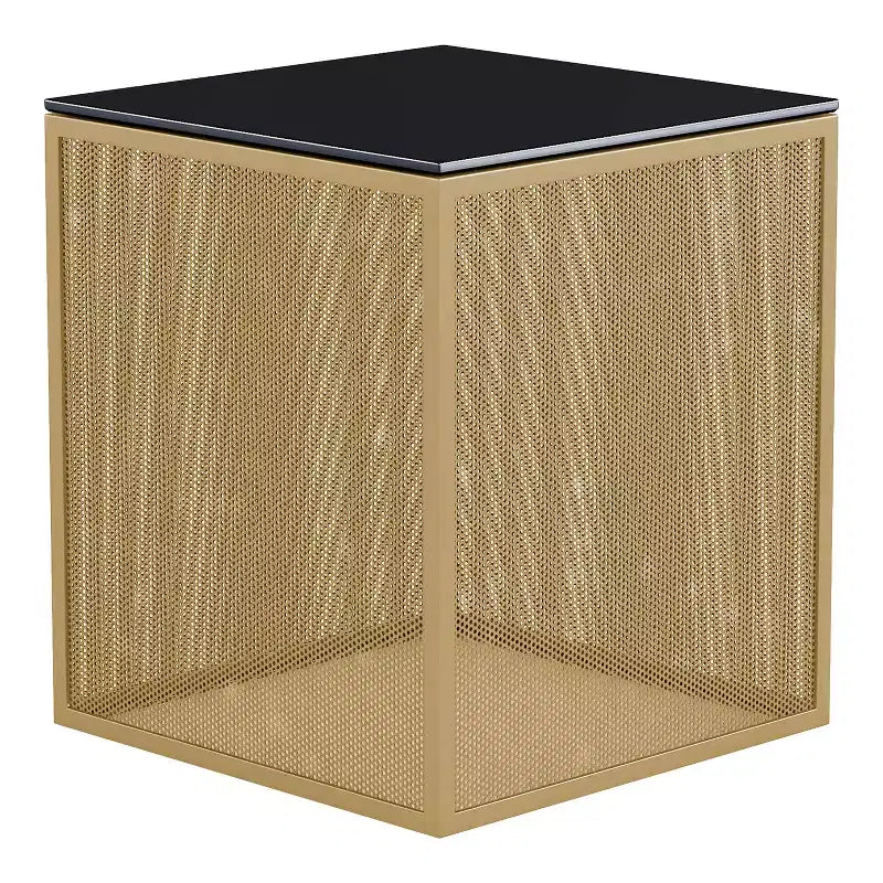 Table d'appoint 24/7 Shop At Home Dervock avec plateau en verre