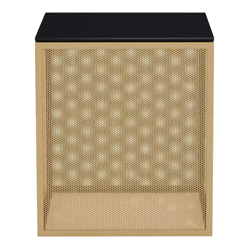 Table d'appoint 24/7 Shop At Home Dervock avec plateau en verre