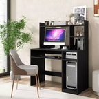 Bureau informatique Costway avec étagère, station de charge, surmeuble et support pour unité centrale