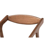 Lot de 2 chaises de salle à manger Harland en similicuir et bois – Baxton Studio