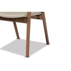 Lot de 2 chaises de salle à manger Harland en similicuir et bois – Baxton Studio