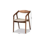 Lot de 2 chaises de salle à manger Harland en similicuir et bois – Baxton Studio
