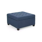 Isabella Pouf de rangement contemporain en tissu capitonné - Christopher Knight Home
