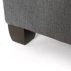 Isabella Pouf de rangement contemporain en tissu capitonné - Christopher Knight Home