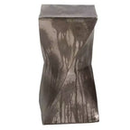 Table d'appoint Uttermost en aluminium tressé en forme de sablier, 25,4 cm de large, argent vieilli, pour salon, chambre, chevet, entrée, maison