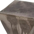 Table d'appoint Uttermost en aluminium tressé en forme de sablier, 25,4 cm de large, argent vieilli, pour salon, chambre, chevet, entrée, maison