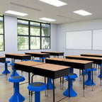 ECR4Kids Bureau à ouverture frontale avec casier de rangement métallique, réglable, mobilier de salle de classe