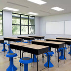 ECR4Kids Bureau à ouverture frontale avec casier de rangement métallique, réglable, mobilier de salle de classe