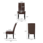 Chaises de salle à manger tapissées à motifs Pertica (lot de 4) par Christopher Knight Home