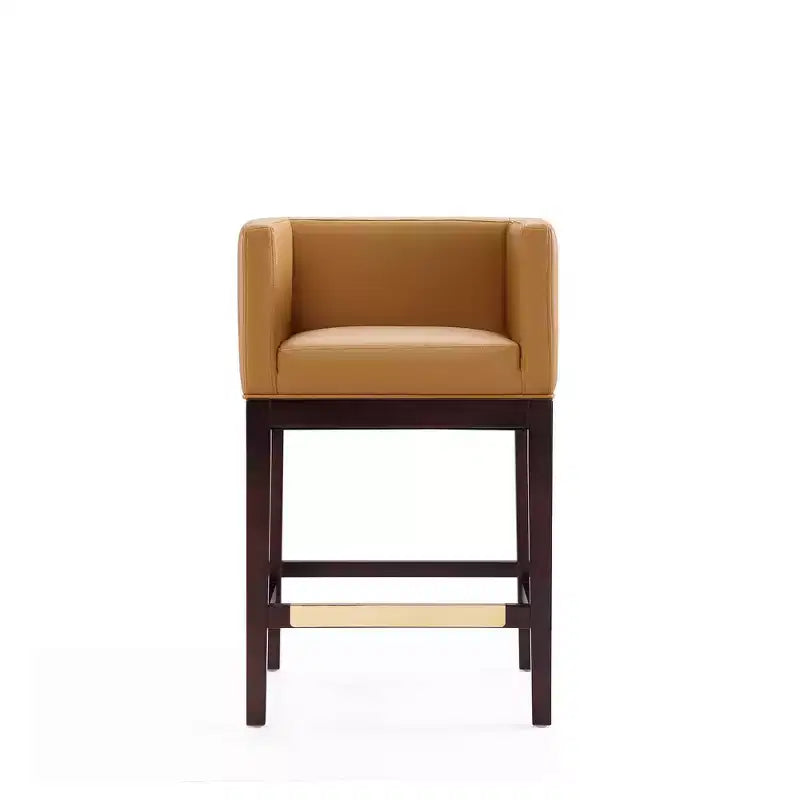 Lot de 3 tabourets de bar Kingsley en bois de hêtre rembourrés, hauteur comptoir - Manhattan Comfort