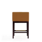 Lot de 3 tabourets de bar Kingsley en bois de hêtre rembourrés, hauteur comptoir - Manhattan Comfort