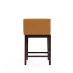 Lot de 3 tabourets de bar Kingsley en bois de hêtre rembourrés, hauteur comptoir - Manhattan Comfort