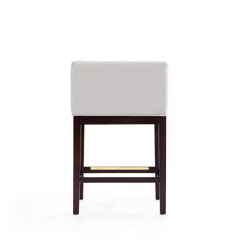 Lot de 3 tabourets de bar Kingsley en bois de hêtre rembourrés, hauteur comptoir - Manhattan Comfort