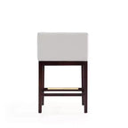 Lot de 3 tabourets de bar Kingsley en bois de hêtre rembourrés, hauteur comptoir - Manhattan Comfort