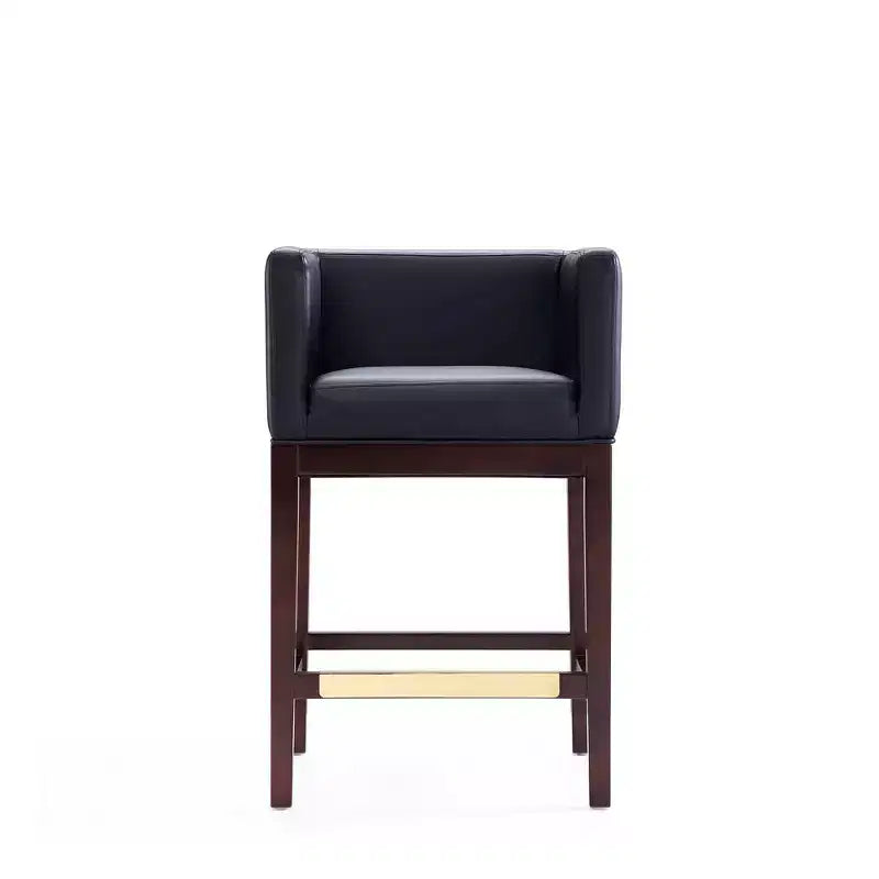 Lot de 3 tabourets de bar Kingsley en bois de hêtre rembourrés, hauteur comptoir - Manhattan Comfort