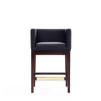 Lot de 3 tabourets de bar Kingsley en bois de hêtre rembourrés, hauteur comptoir - Manhattan Comfort