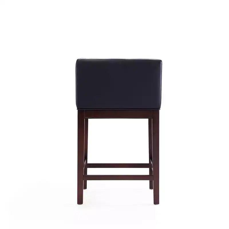Lot de 3 tabourets de bar Kingsley en bois de hêtre rembourrés, hauteur comptoir - Manhattan Comfort