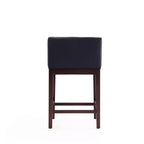 Lot de 3 tabourets de bar Kingsley en bois de hêtre rembourrés, hauteur comptoir - Manhattan Comfort