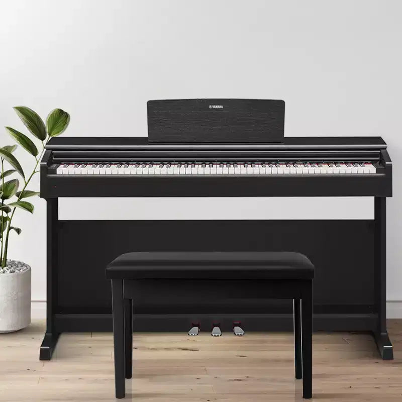 Banc de piano Costway en cuir synthétique, capitonné, double, pour clavier, avec rangement, noir