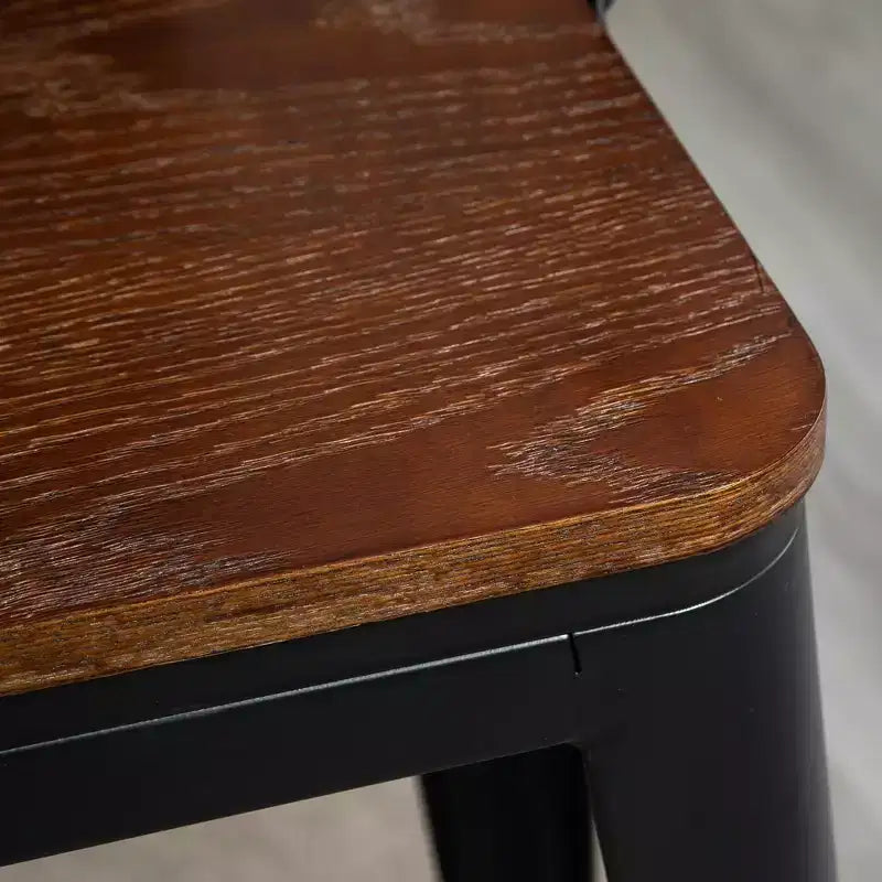 HOMCOM Ensemble de Table et Chaises de Bar Industriel 3 Pièces, Table et Chaises de Bar Hauteur Comptoir avec Repose-Pieds pour Bistro, Pub